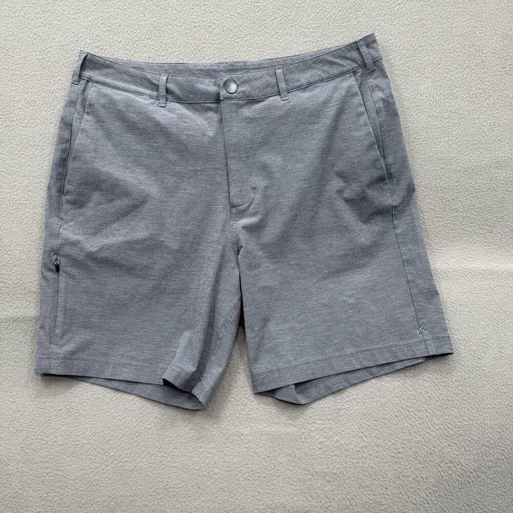 CUTS Shorts Mens 32 Gray Performance Stretch Chino Quick Dry Zip Pocket Golf